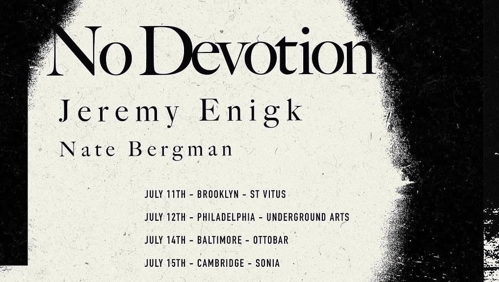 Tour with No Devotion & Nate Bergman announced
